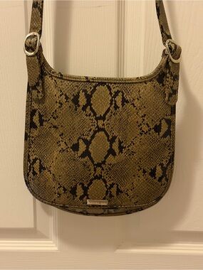 Nine West Brown and Black Snake-Print Shoulder Bag